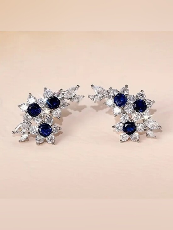 Neiman Marcus Jewelry - White Rhodium Sapphire Earrings